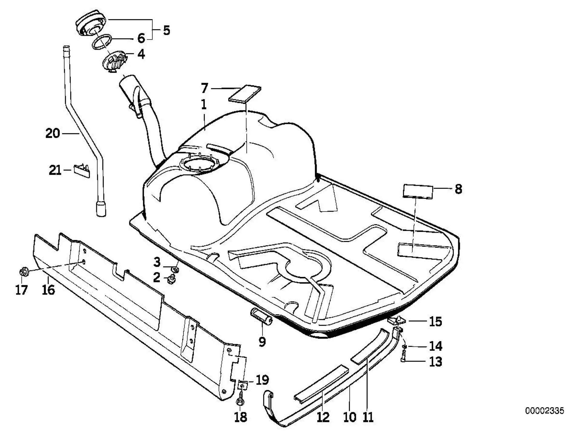 BMW Unterlage E32 E34 16111178743