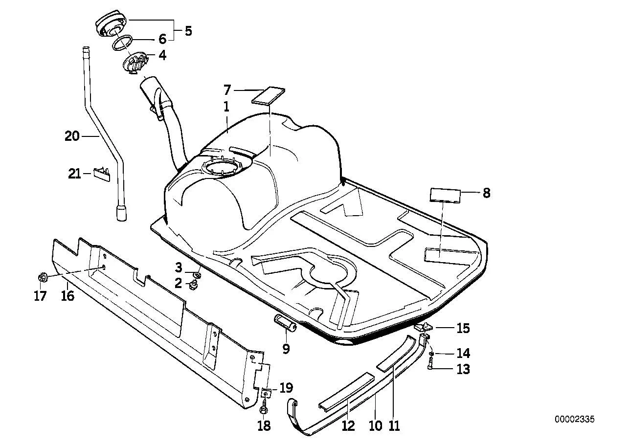 BMW Unterlage E32 E34 16111178743