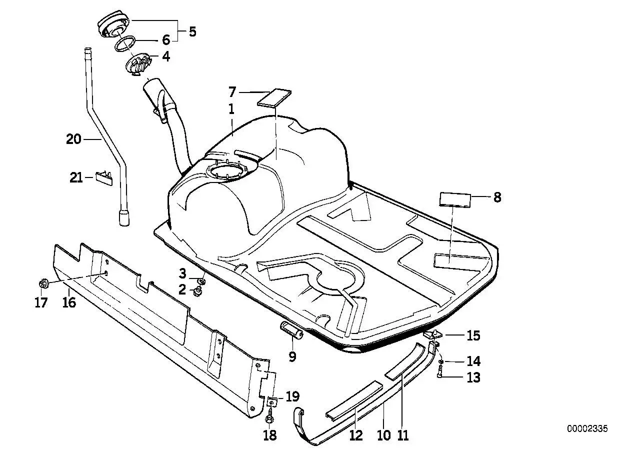 BMW Unterlage E32 E34 16111177873