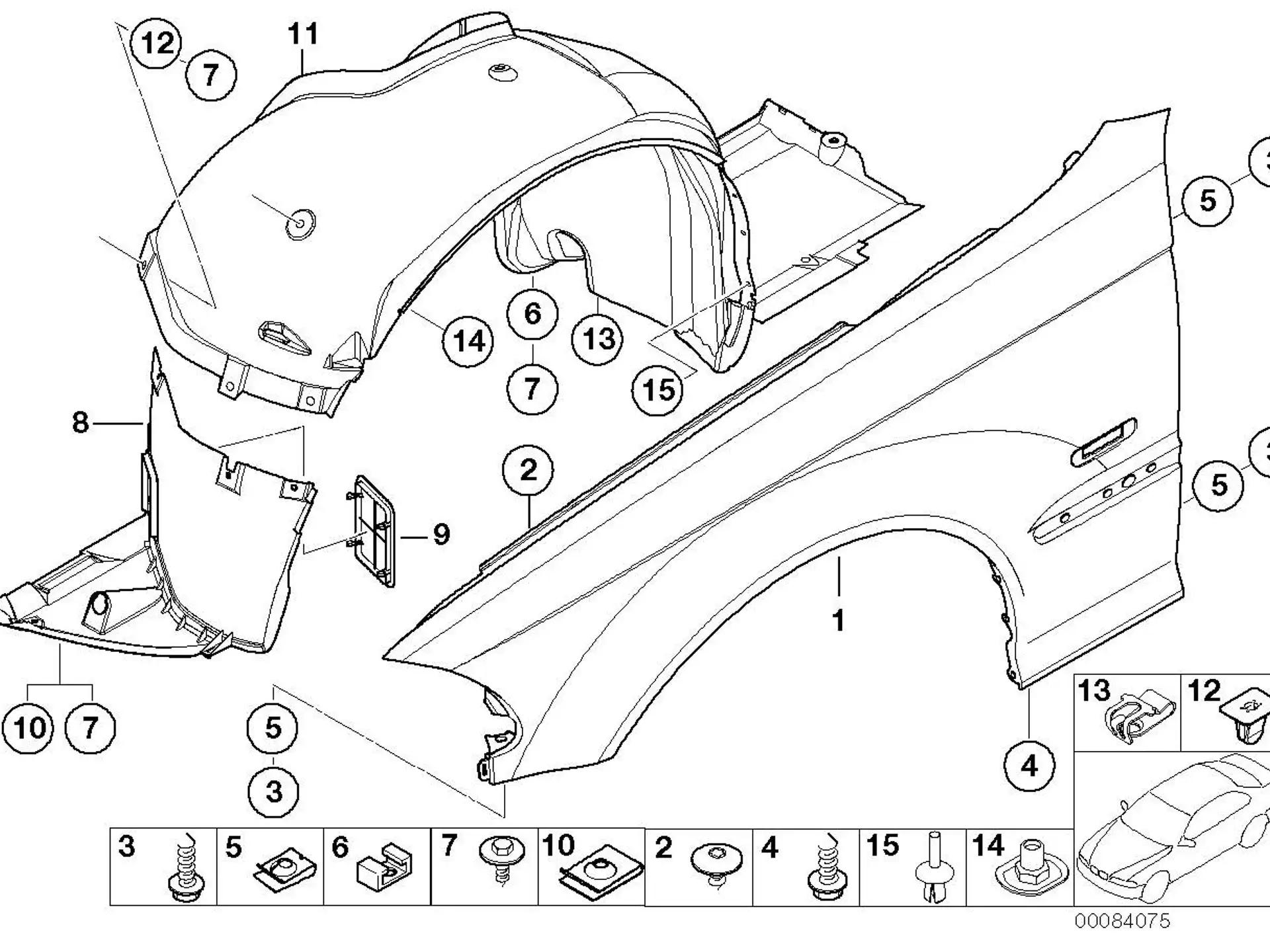 BMW Sechskantblechschraube mit Scheibe E46 07119901515