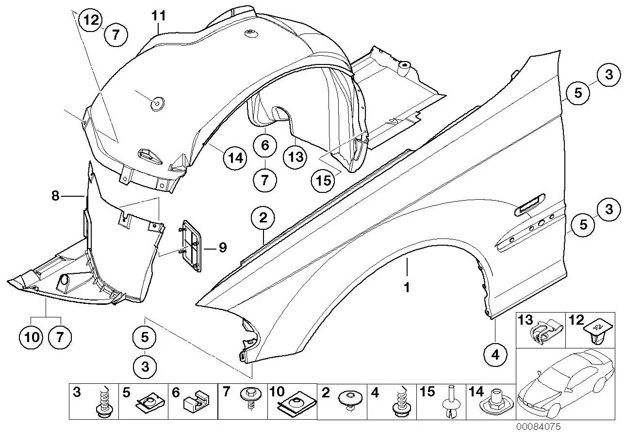 BMW Abdeckung links E46 51718193811 - 3er E46