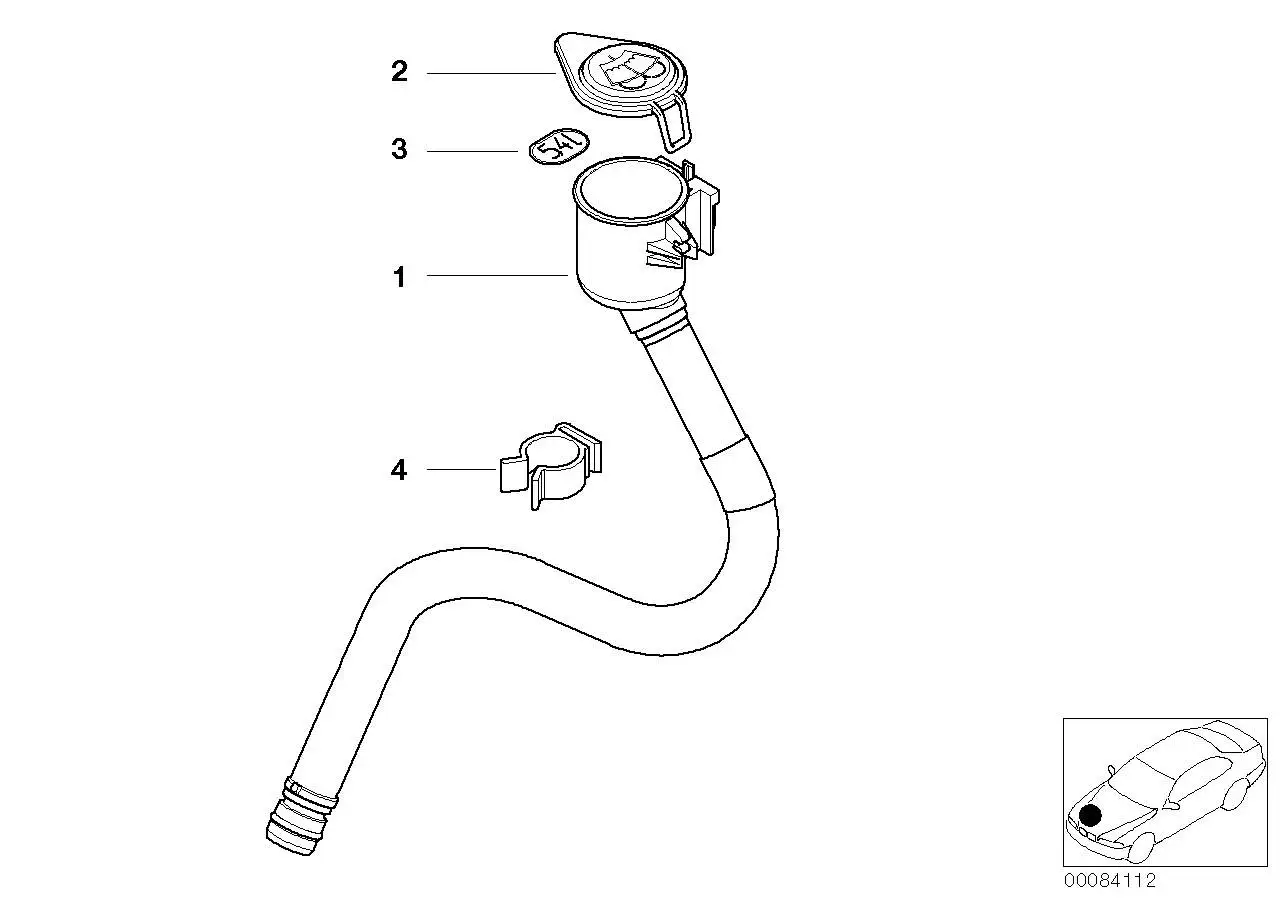 BMW Befüllkanal für Waschbehälter E46 61677892704