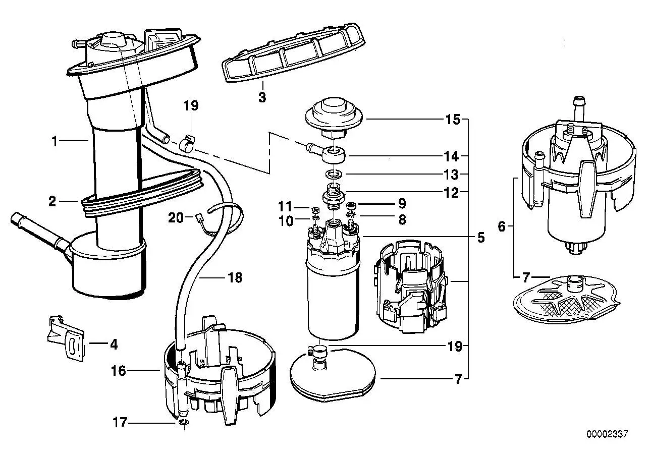 BMW Kraftstoffpumpe E32 E34 16141181354