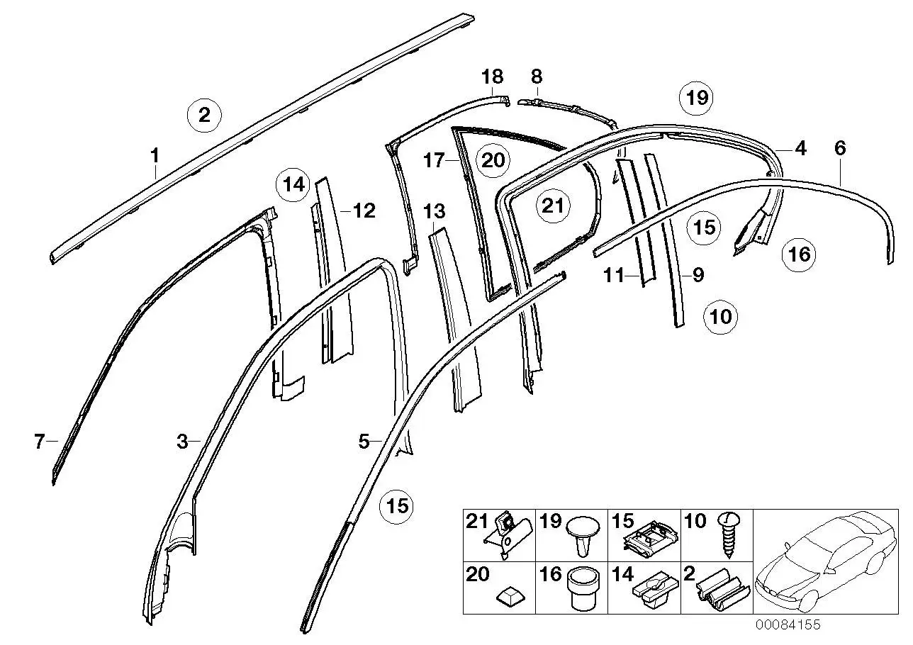 BMW Rahmen links E39 51348186183