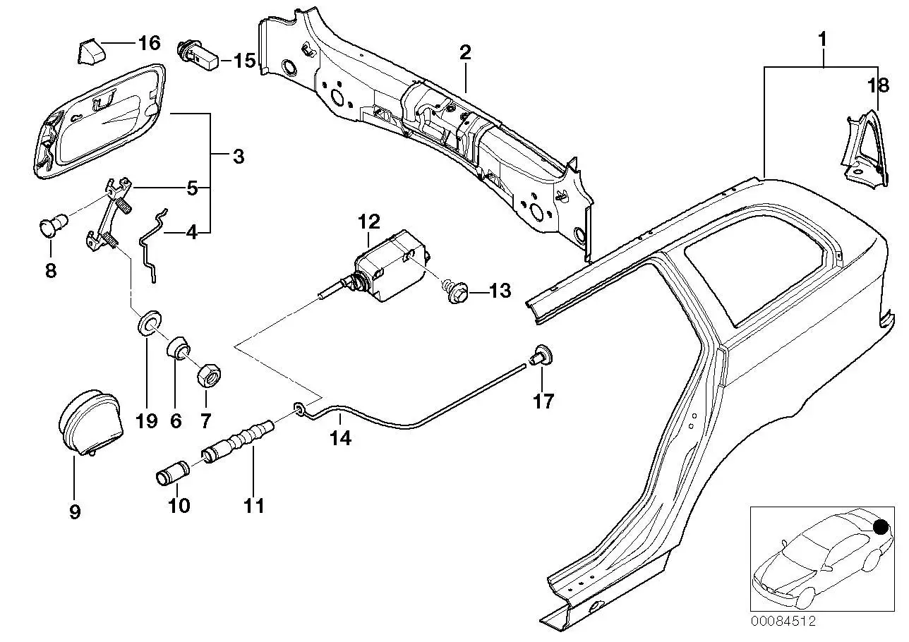 BMW Heckleuchtentopf links E46 41217022411