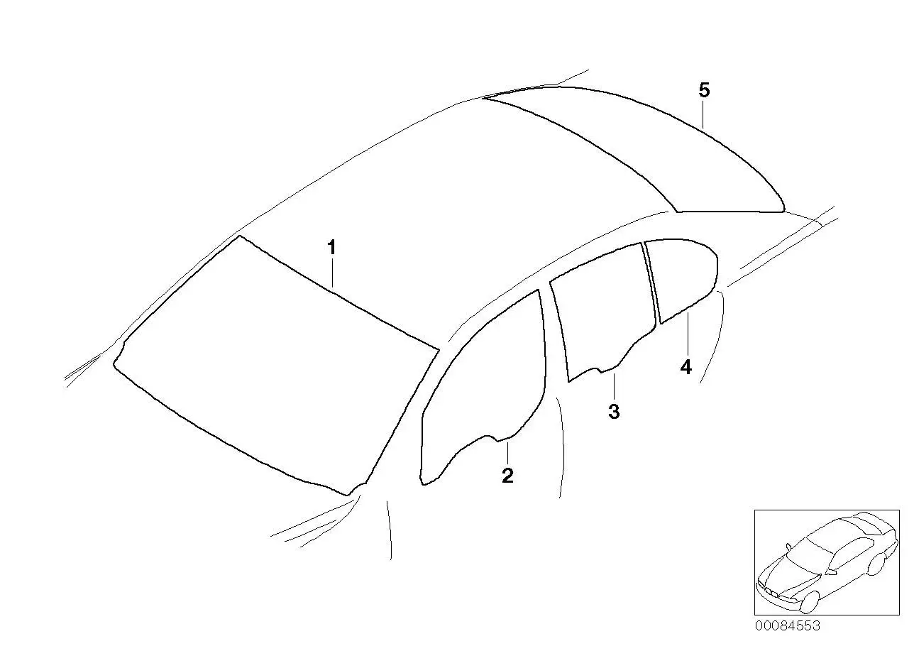 BMW Abdeckung Frontscheibe oben E65 E66 51317172022 - 7er E65, 7e