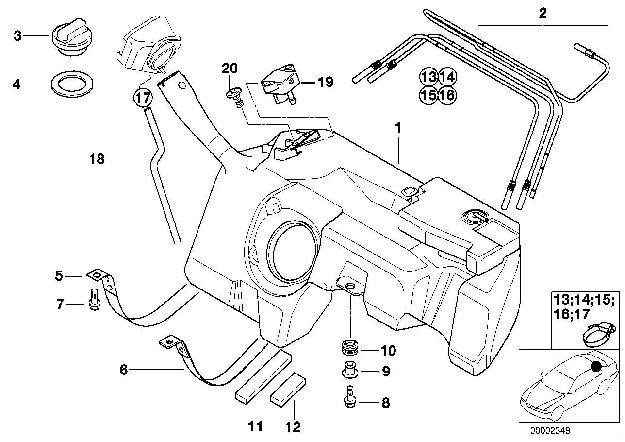 BMW Ablaufleitung 16131183288 - Bildposition 18