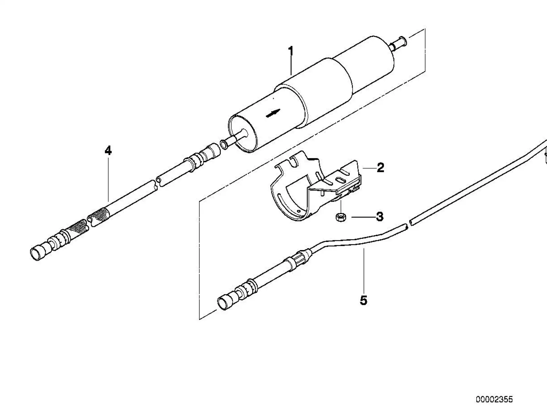 BMW Halter Kraftstofffilter E36 13321740430