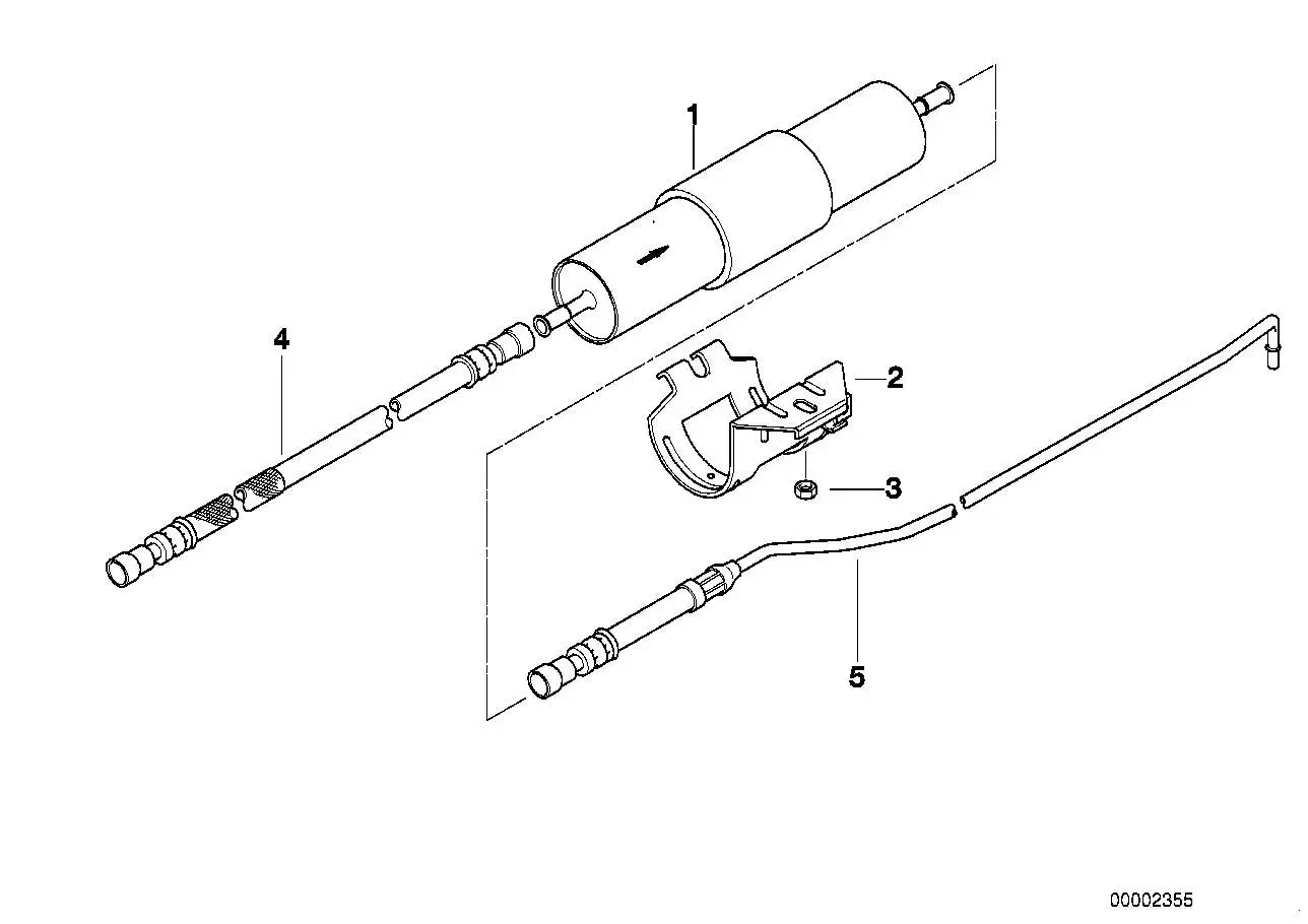 BMW Kraftstofffilter E36 13321405092 - Bildposition 01