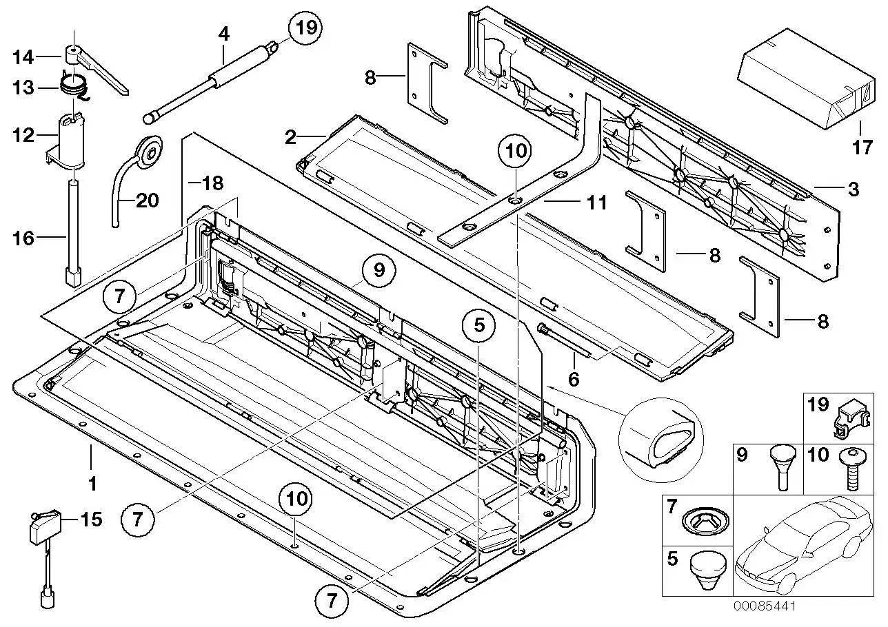 BMW Axialsicherung E46 E64 54318265776