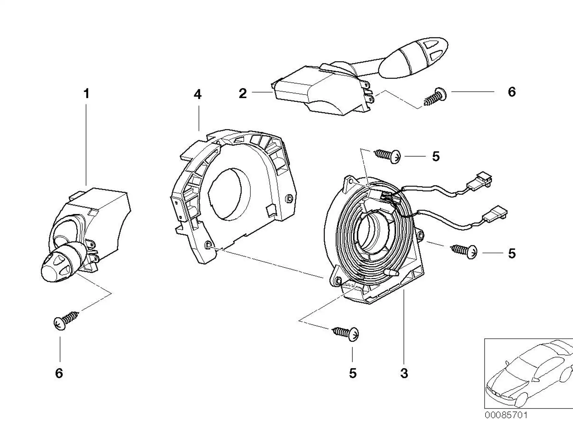 BMW Schalter Blink-Abblend-Fernlicht R50 R52 R53 61311484333