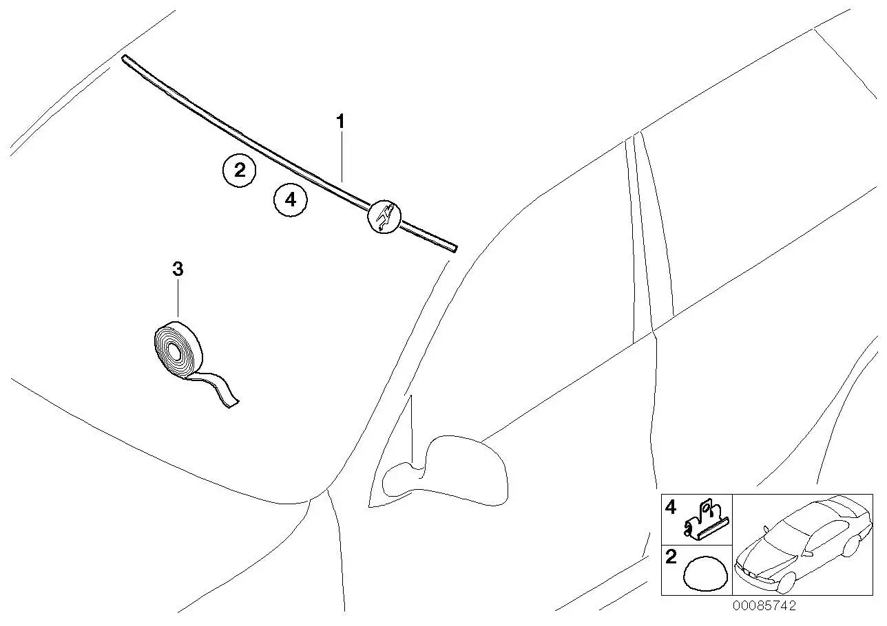 BMW Abdeckung Frontscheibe E53 51317182004 - Bildposition 01