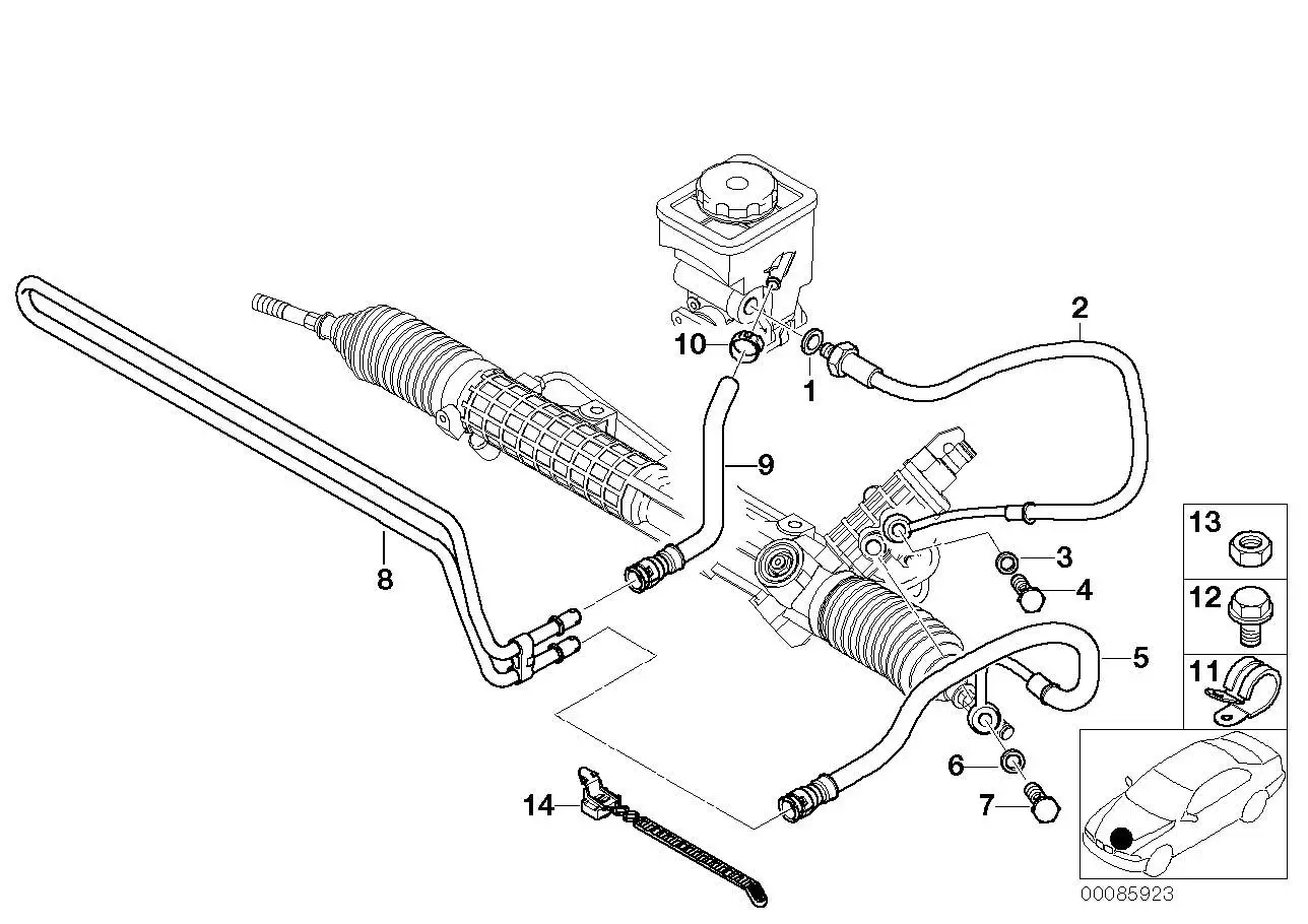 BMW Druckschlauch E46 32416752950