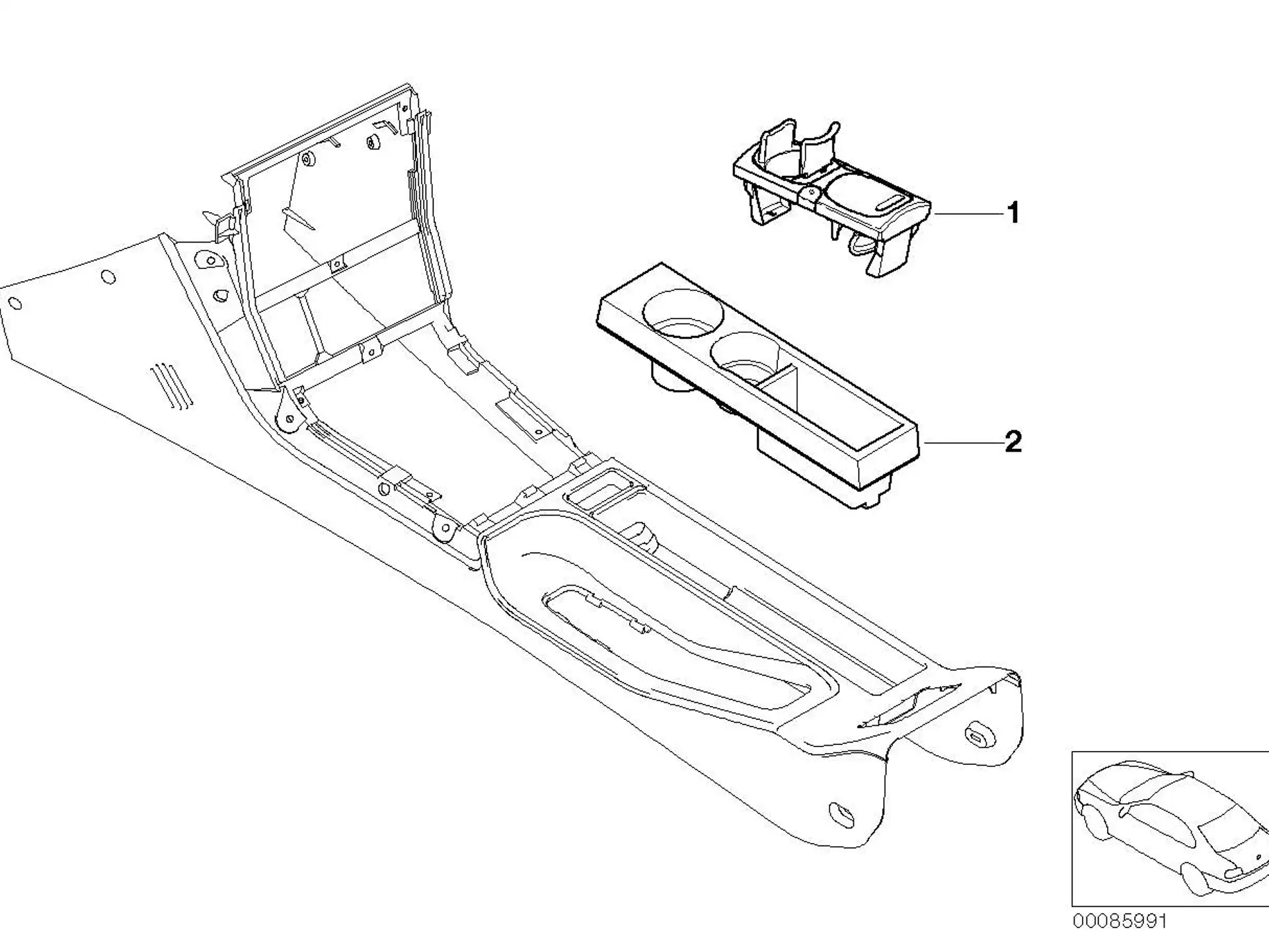 BMW Getränkehalter/Münzbox 51168413622