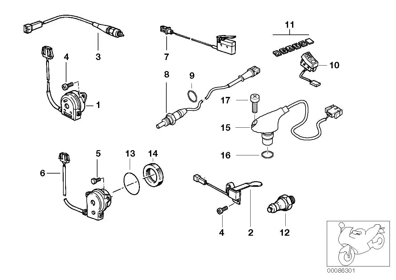 BMW Symbol Warnblinker R13 61311244709 - R13 / Bildposition 11