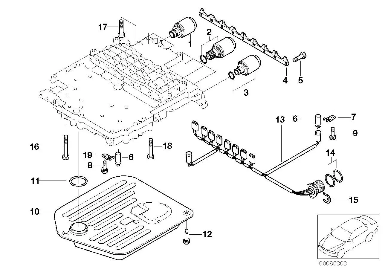BMW Magnetventil E31 E32 E34 E38 E39 E53 24347506995 - Bildpositi