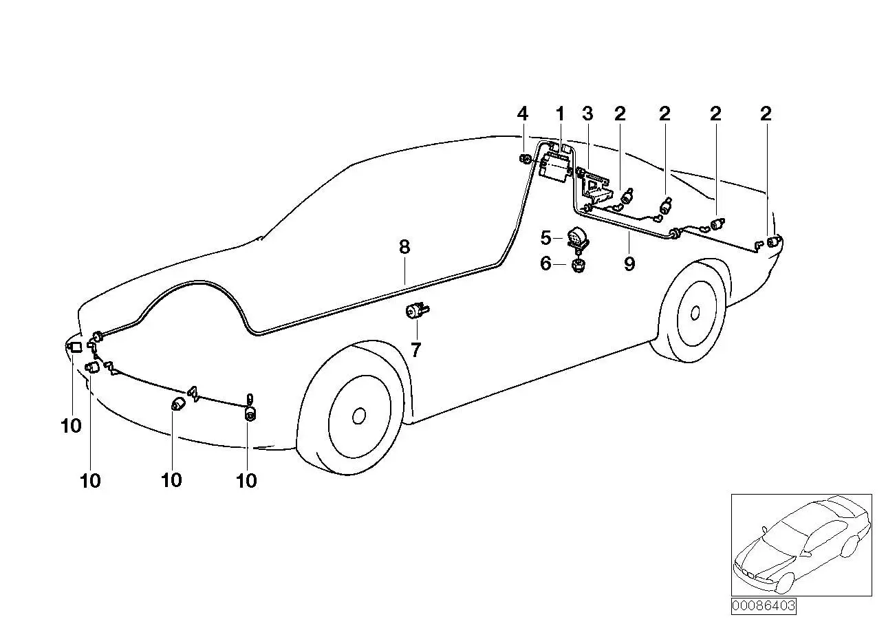 BMW Ultraschallsensor Black Sapphire E39 E60 E61 E63 E64 E85 E86