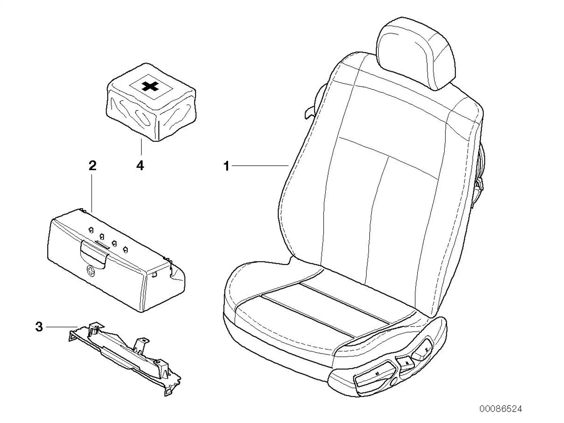BMW Halter Verbandkasten 52107045018