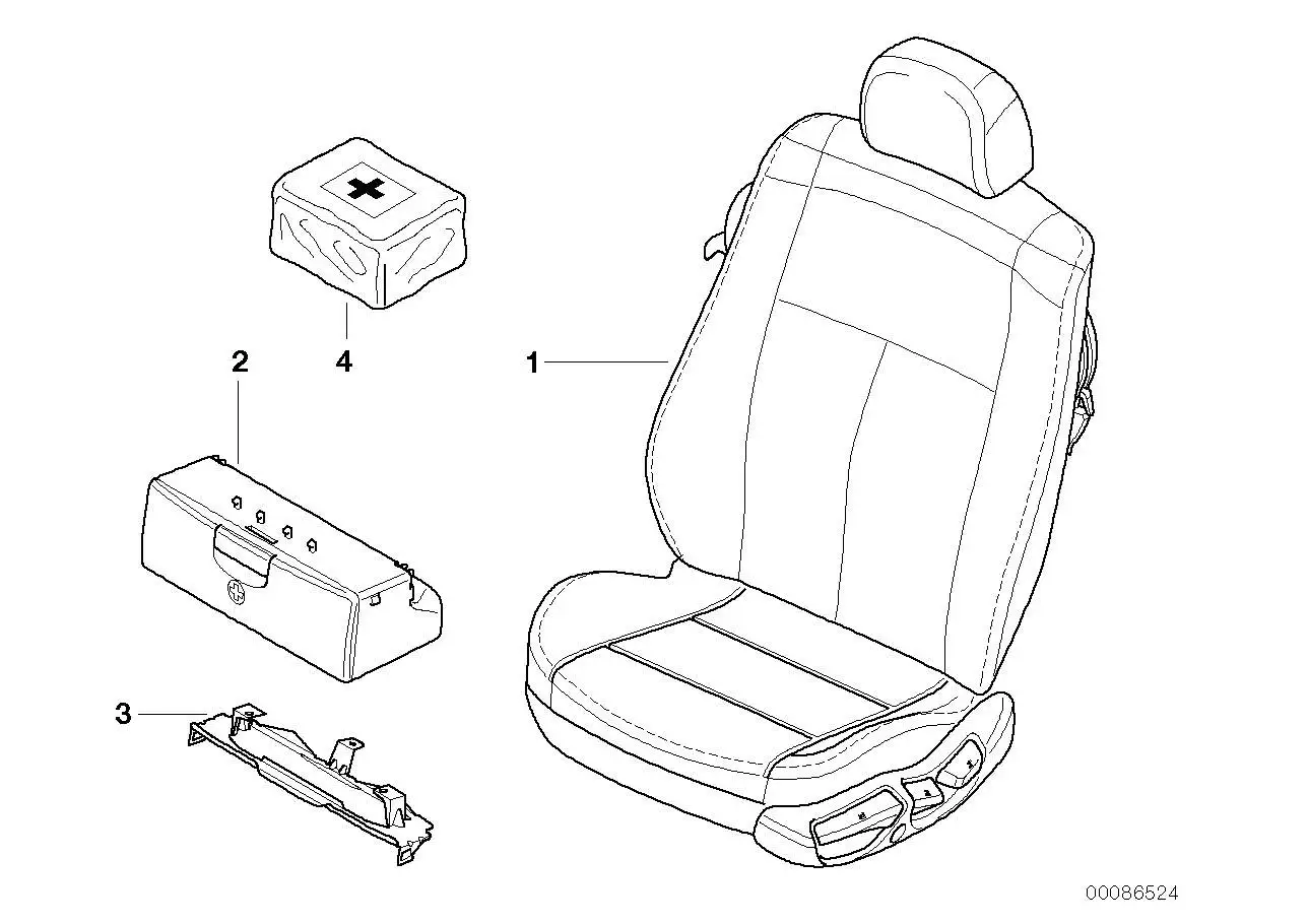 BMW Halter Verbandkasten 52107045018 - 3er, X3, X5, Z4