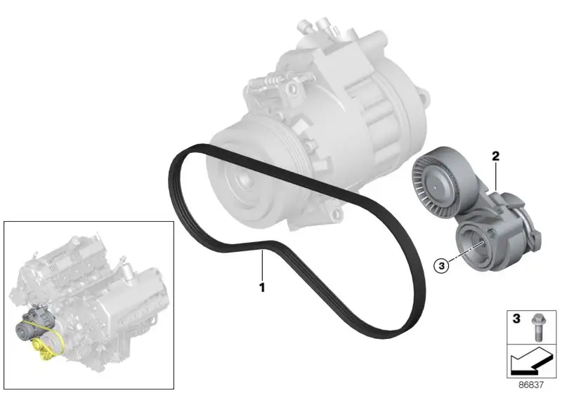 BMW Keilrippenriemen E60 E61 E63 E64 E65 E66 11287520177 - Bildpo