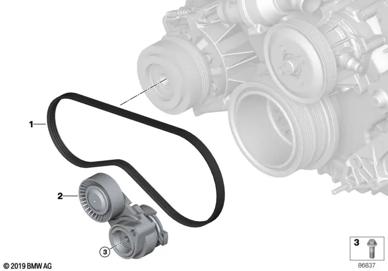 BMW Riemenspanner E53 E60 E61 E63 E64 E65 E66 11287549589
