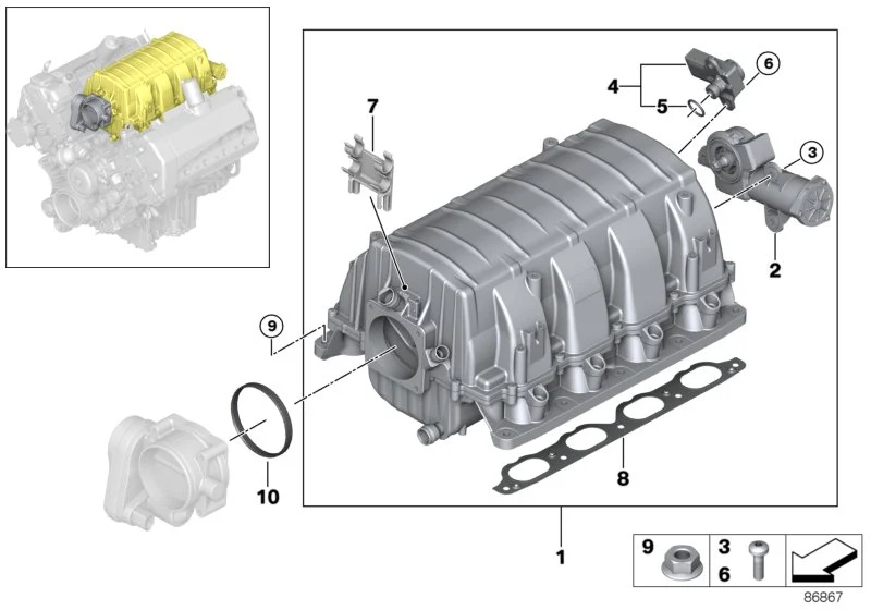 BMW Dichtung Metall E53 E60 E61 E63 E64 E65 E66 11617521181