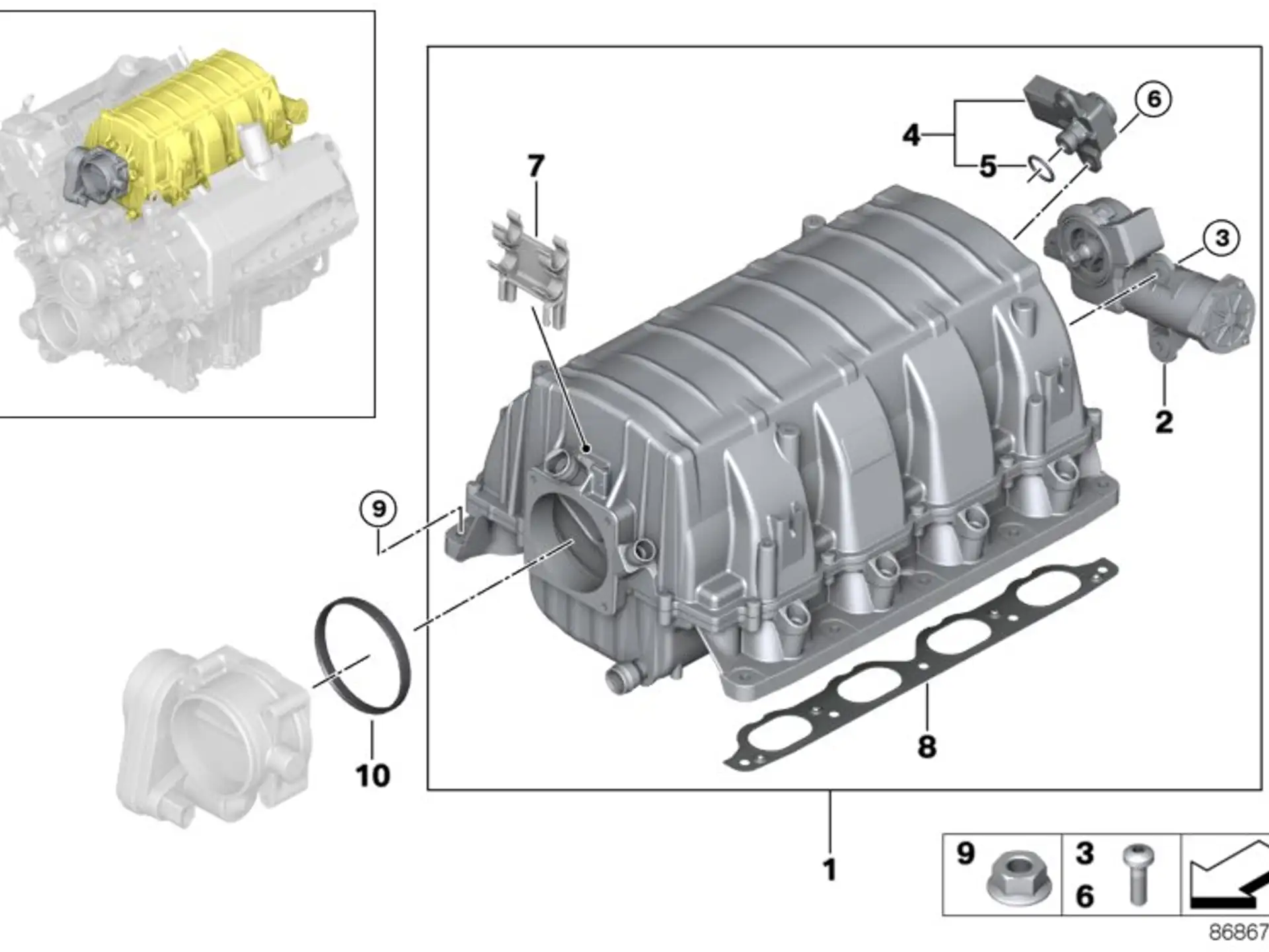 BMW Dichtung Metall E53 E60 E61 E63 E64 E65 E66 11617521181