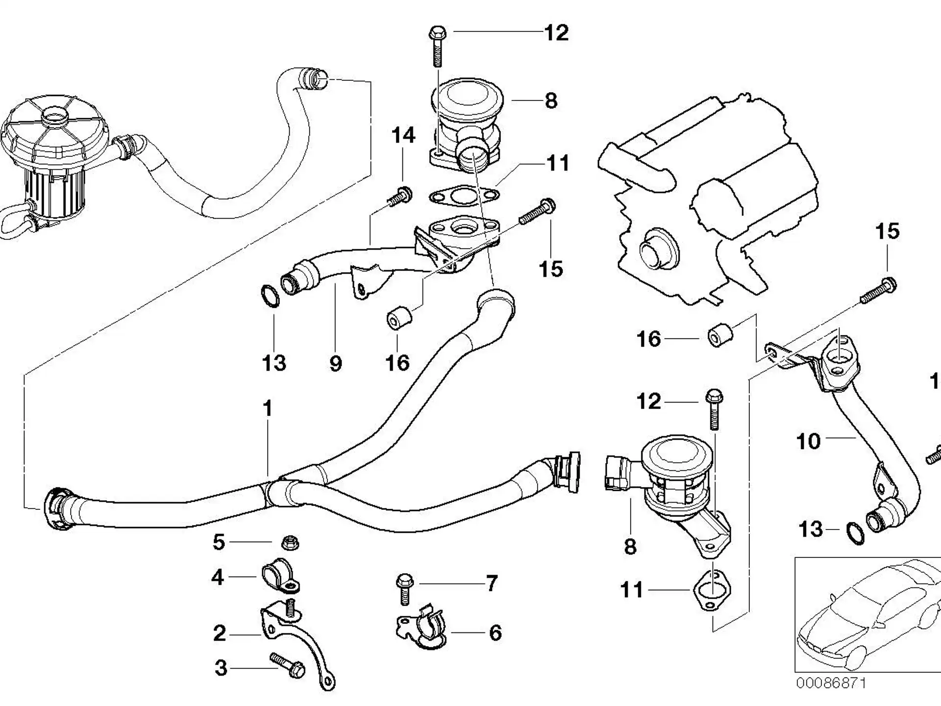 BMW Druckleitung E60 E61 E63 E64 E65 E66 11727508270