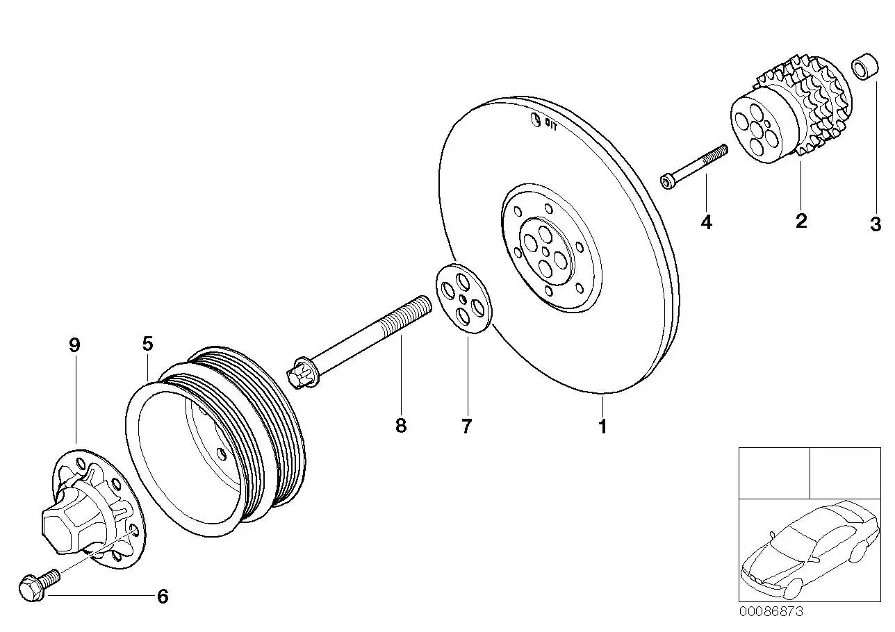 BMW Riemenscheibe E46 E85 E86 11217840380