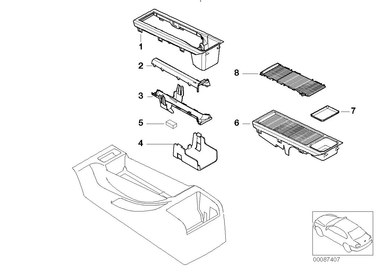 BMW Rolloabdeckung E46 51167039184 - 3er E46
