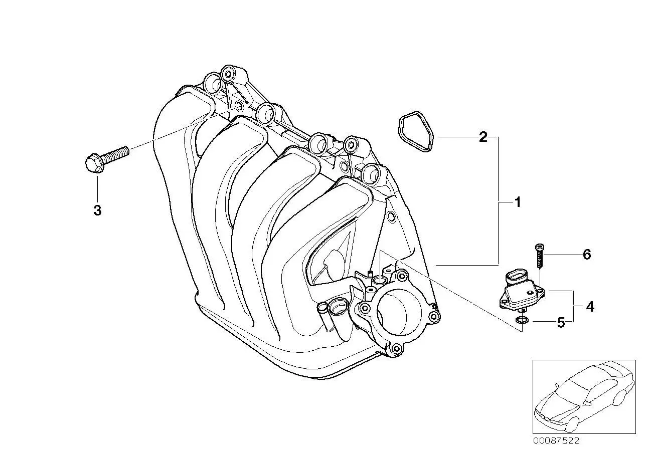 BMW Saugrohrdruckfühler R50 R52 R53 12140872648