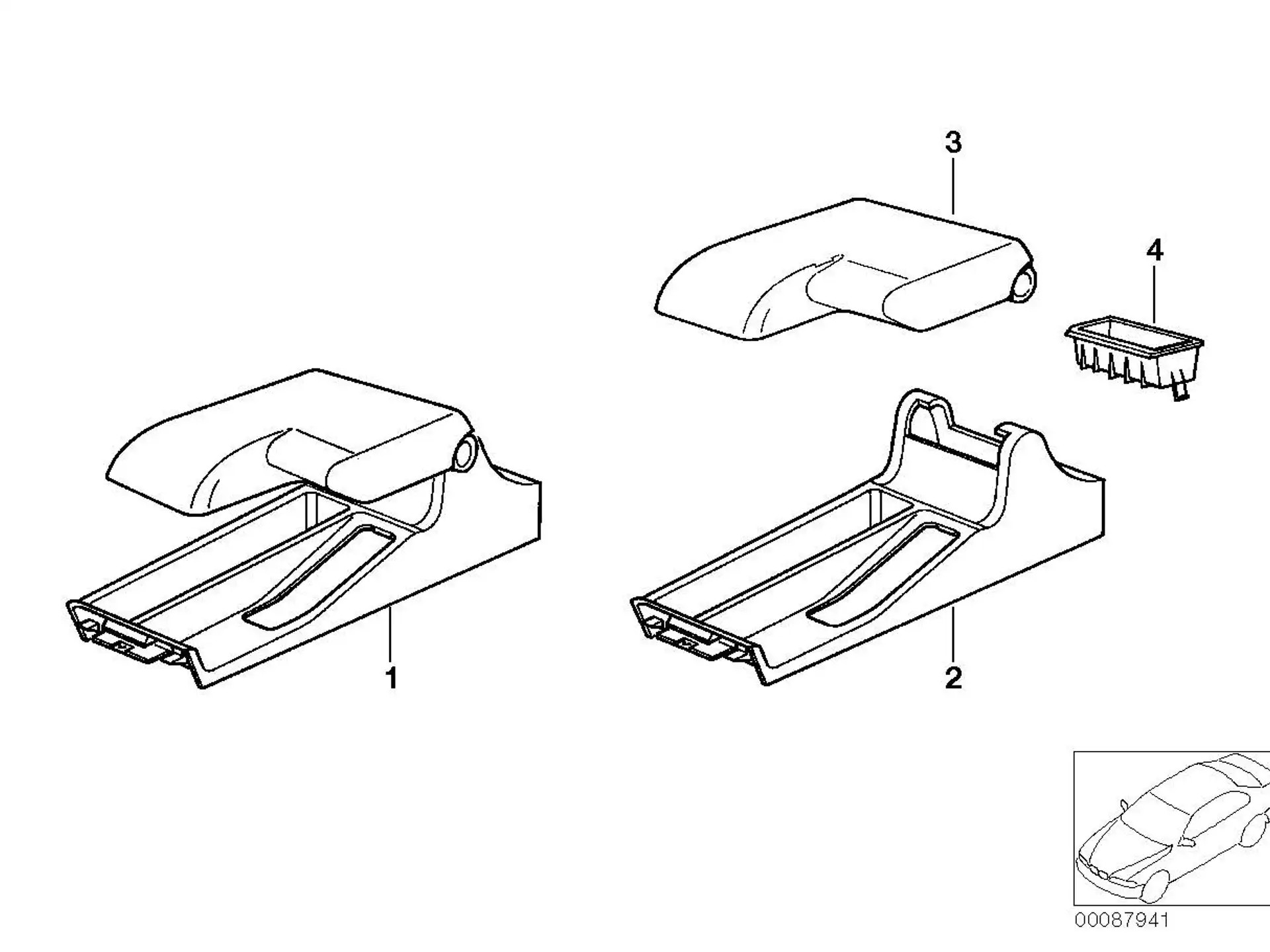 BMW Armlehne Kunstleder E36 51168204643