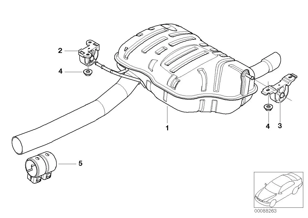 BMW Nachschalldämpfer E46 18107507800 - 3er E46