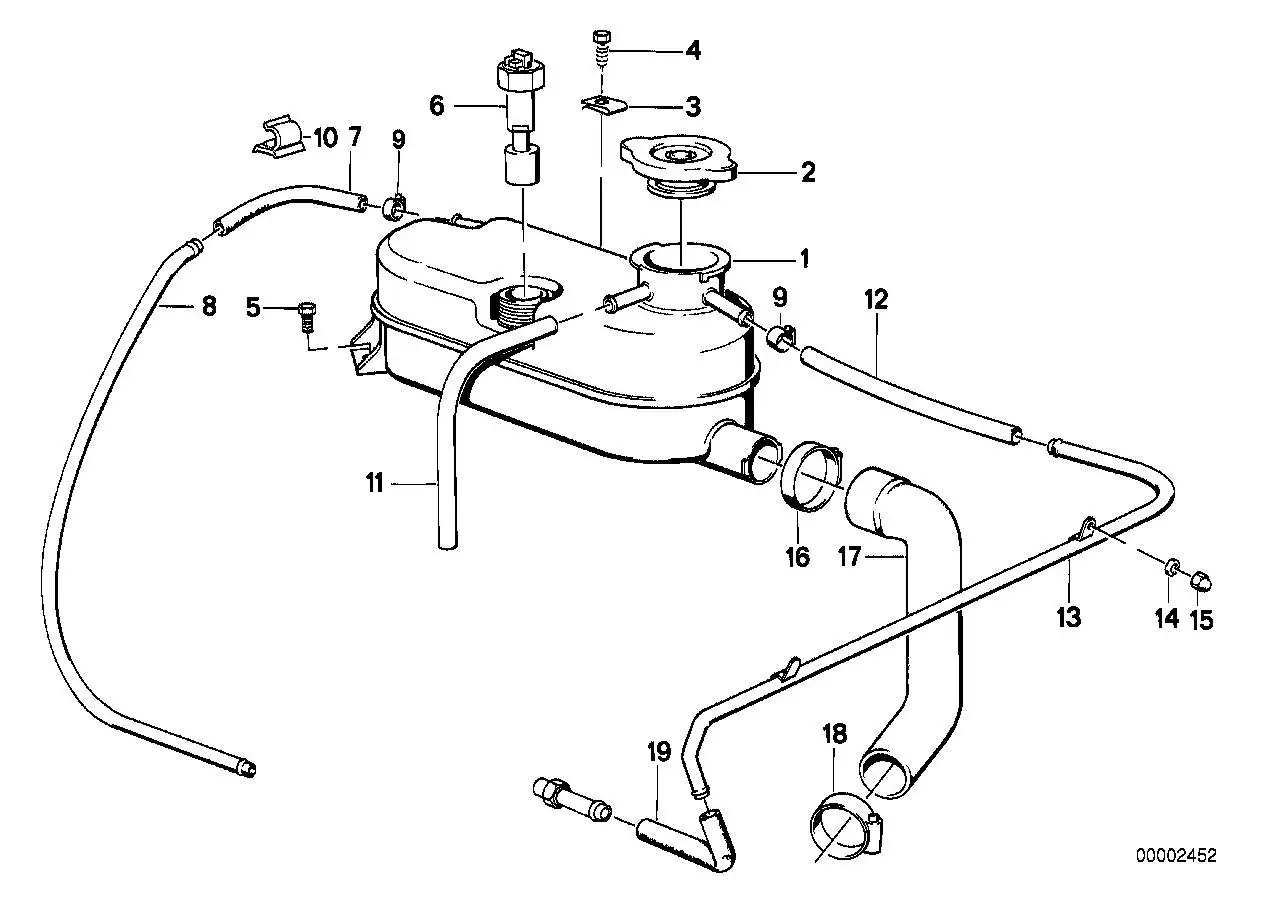 BMW Schlauchkrümmer E30 E32 E34 E36 E38 E53 13311308897 - Bildpos
