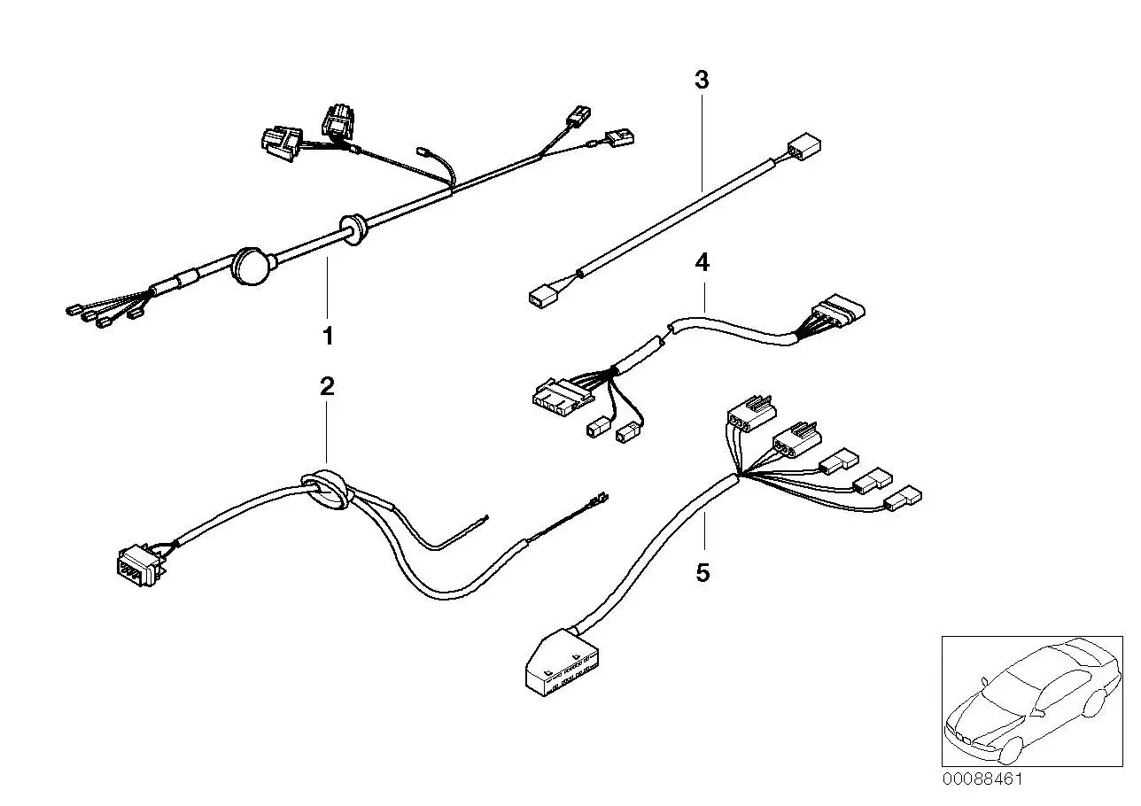 BMW Adapterleitung einteiliger Sitzstecker 61106916218