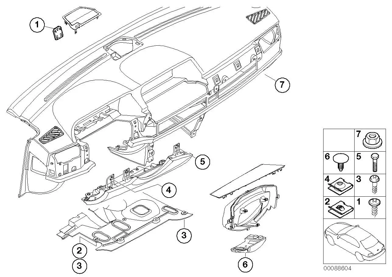 BMW Halteklammer E53 E65 E66 51457035054