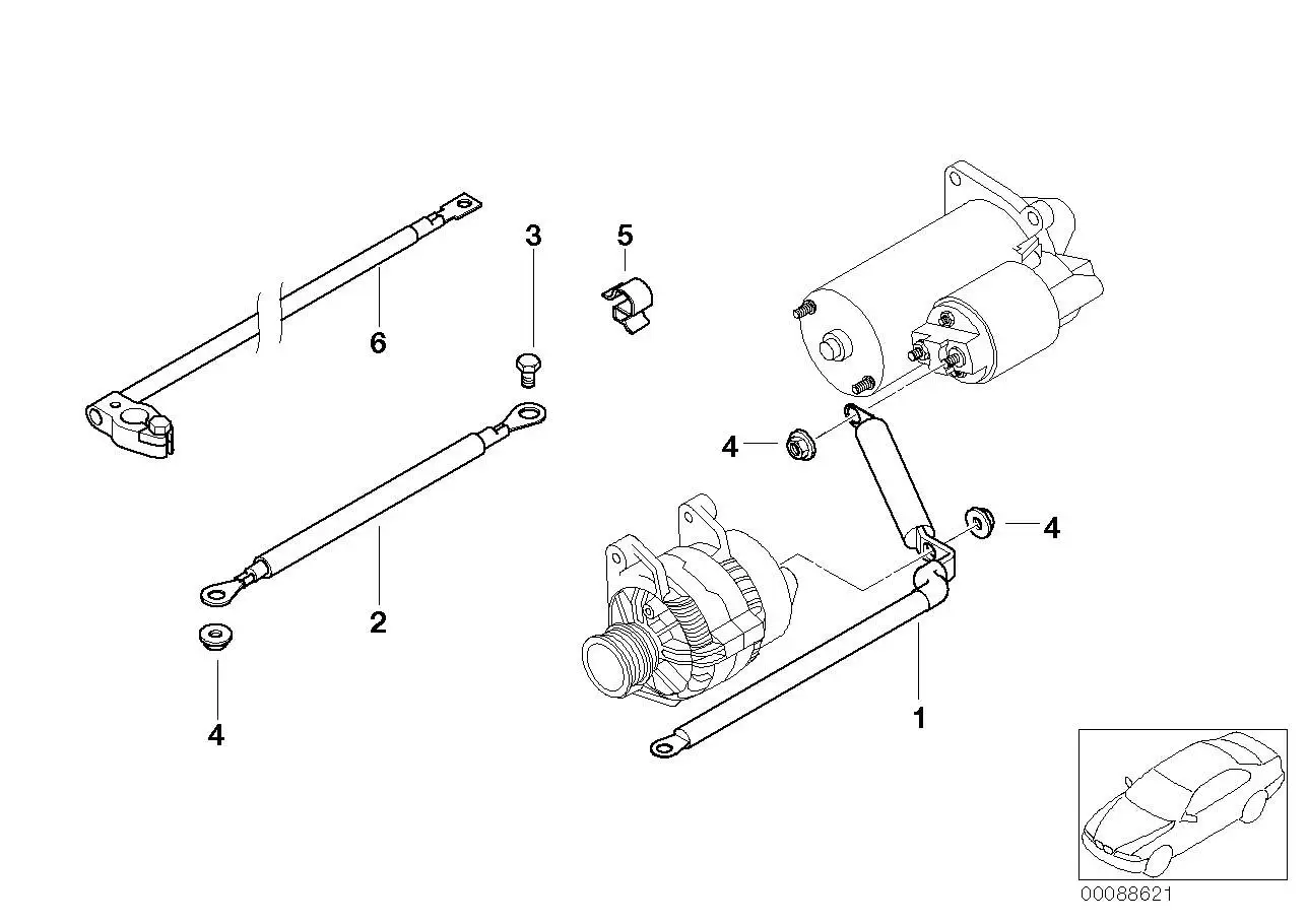 BMW Masseleitung E81 E82 E84 E87 E88 E90 E91 E92 E93 12427795485