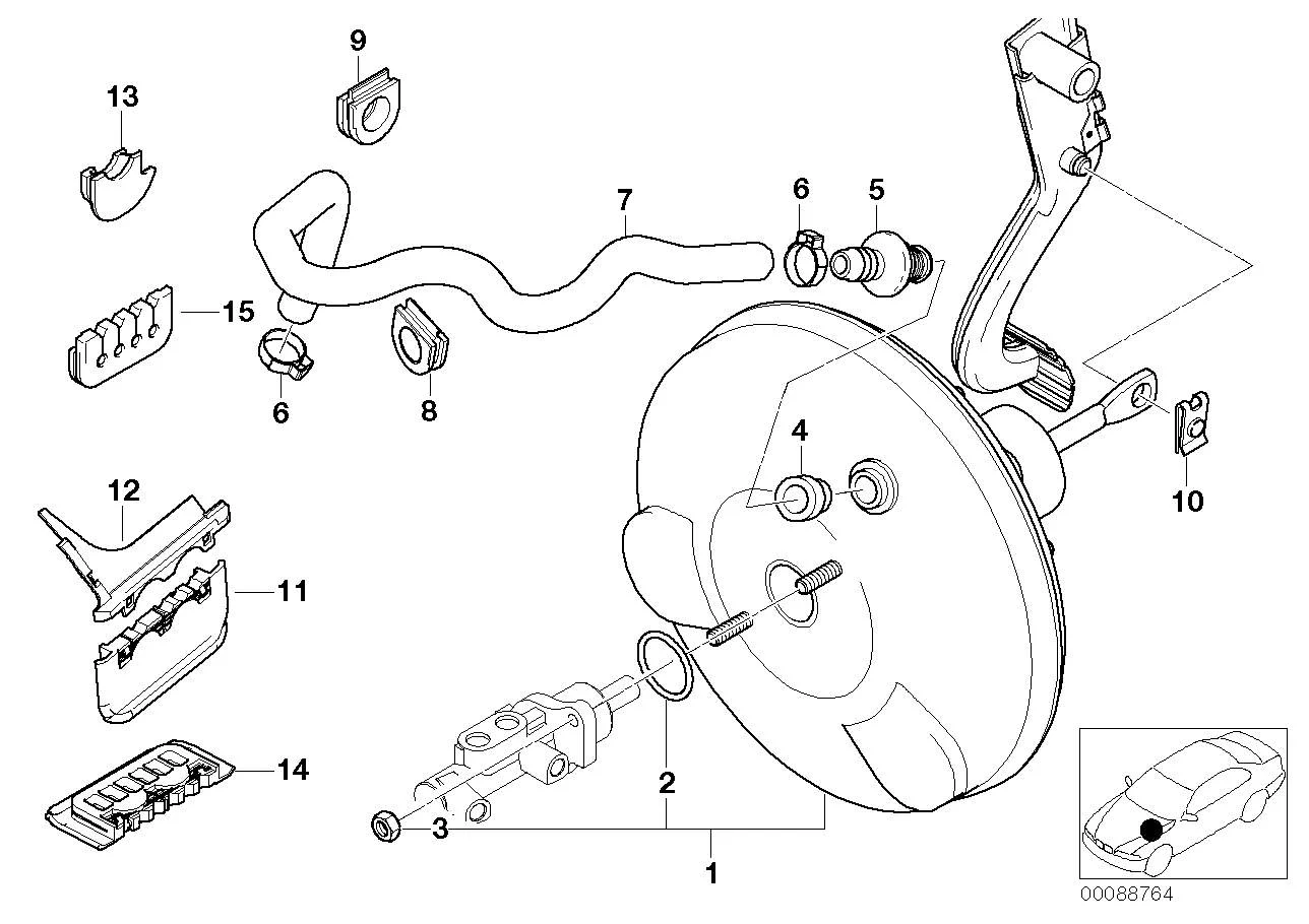 BMW Gummitülle E36 E46 E83 R55 R56 R57 R60 R61 12521436024