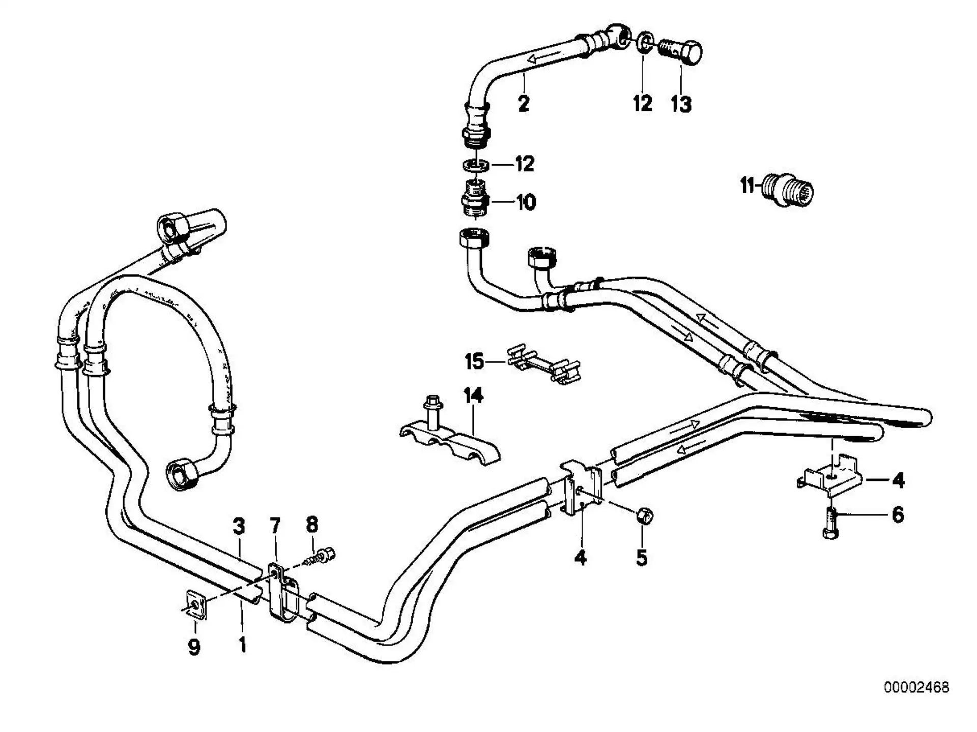 BMW Ölkühlerleitung Vorlauf E30 17221177654