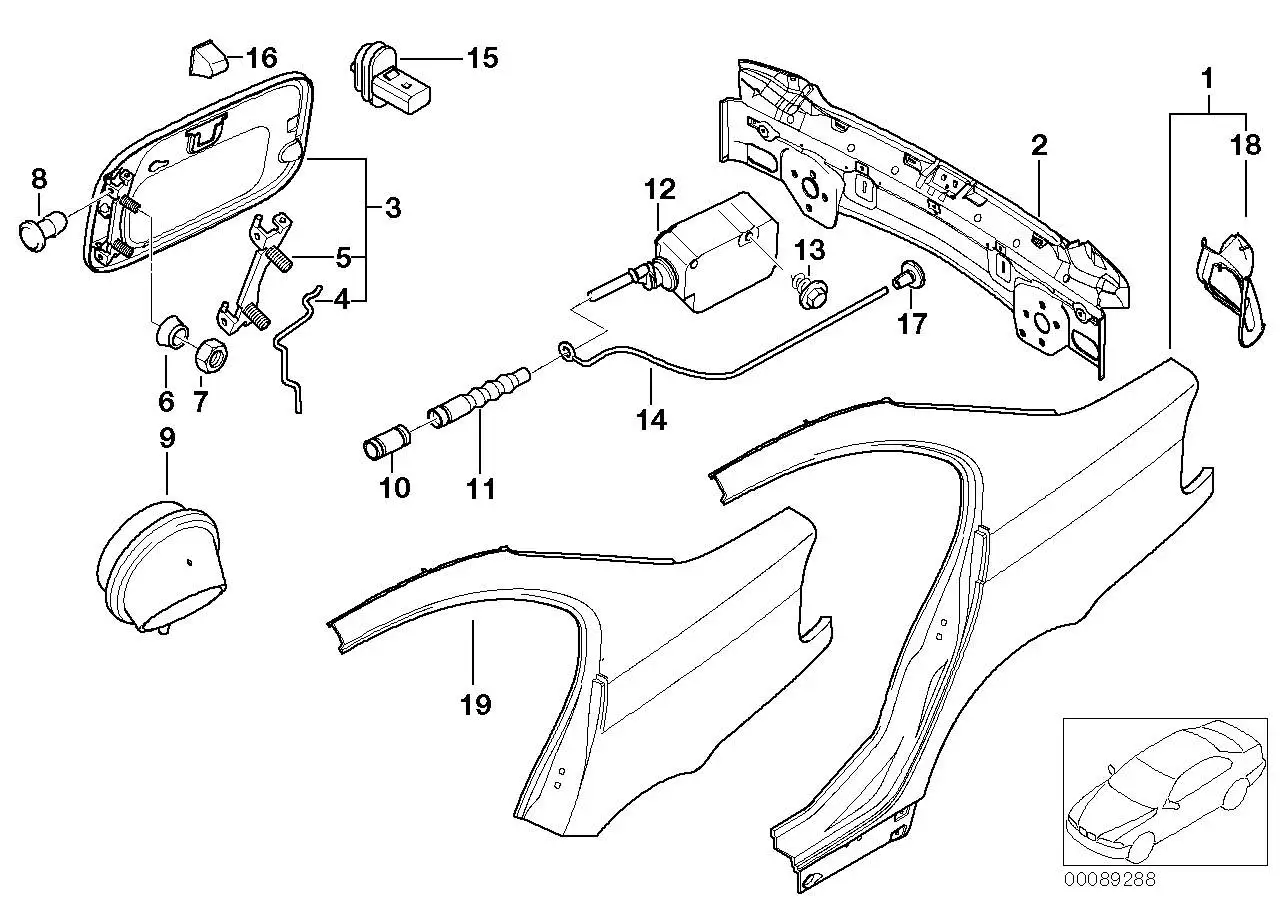 BMW Einfüllklappe E46 51178208246