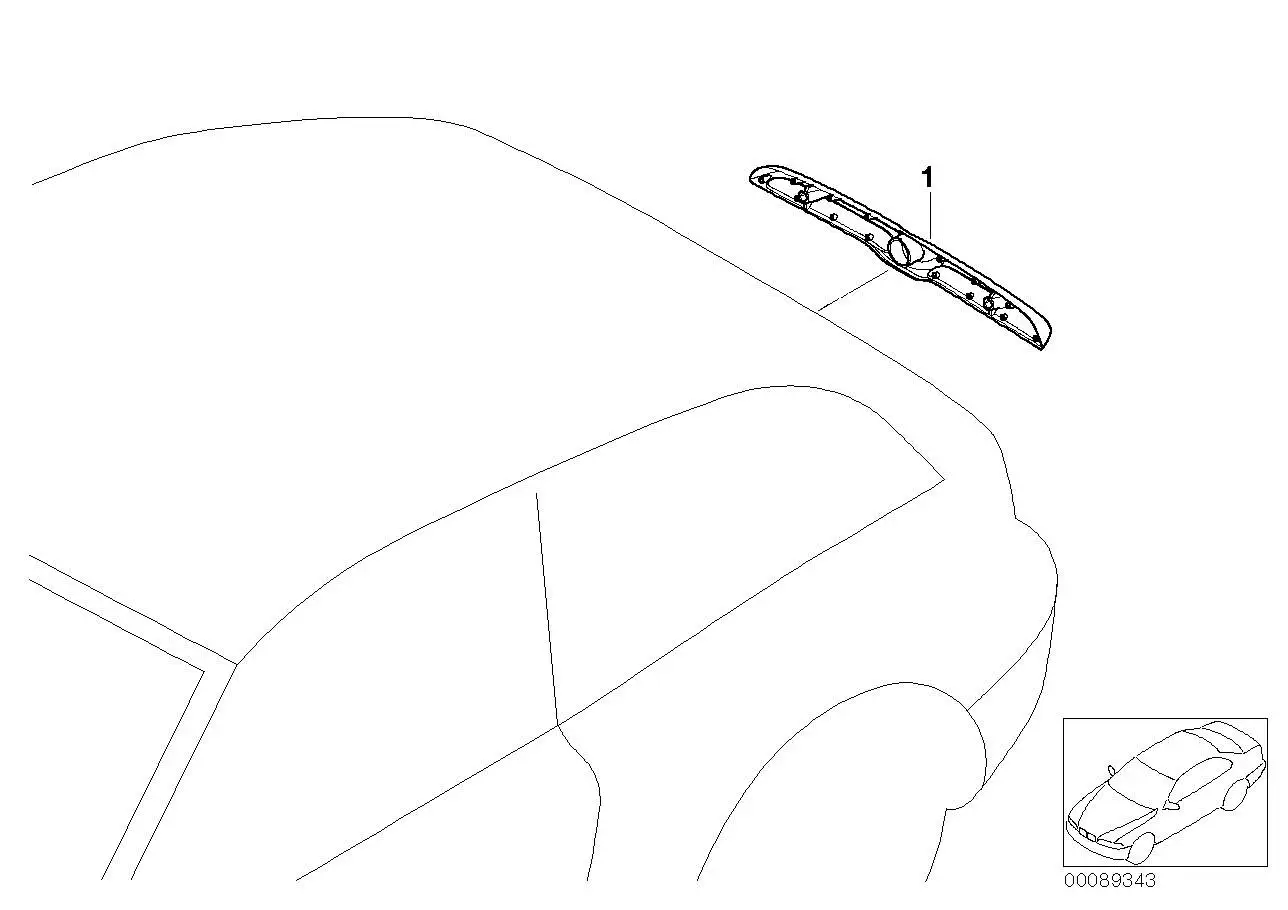 BMW Griffleiste Heckklappe 51228400128