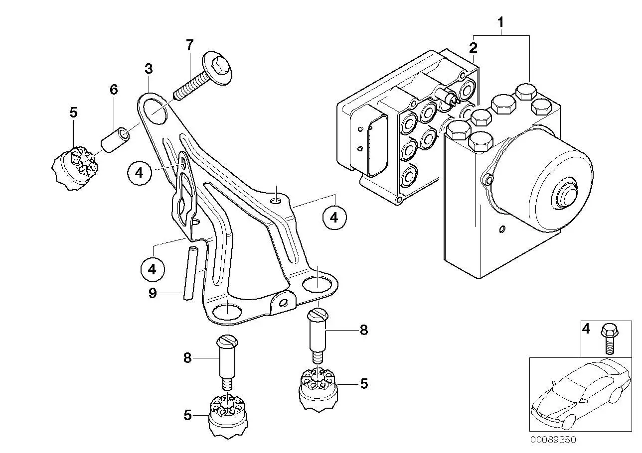 BMW Reparatursatz Steuergerät ABS R50 34522460466 - Bildposition