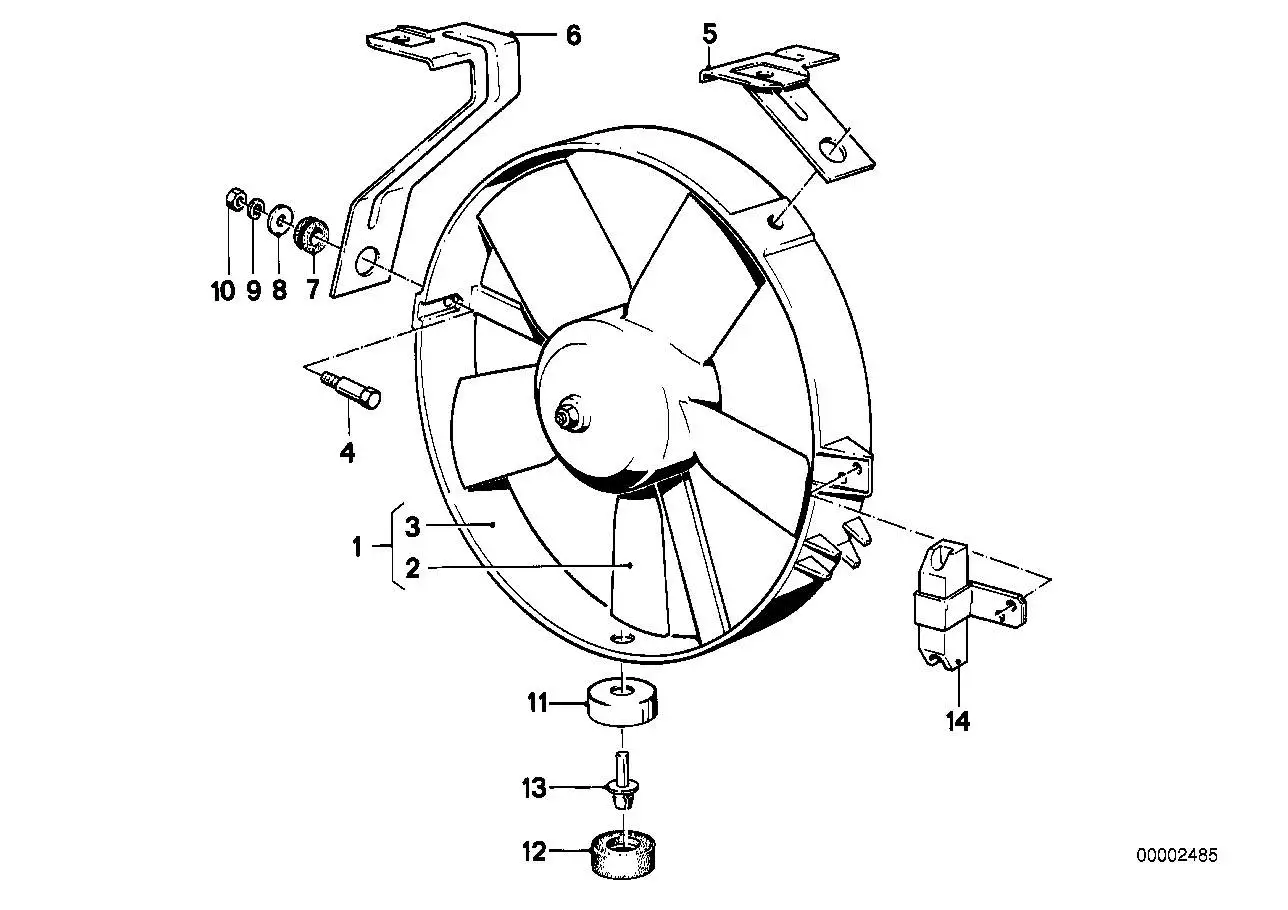 BMW Zusatzlüfter E28 E30 64541376973