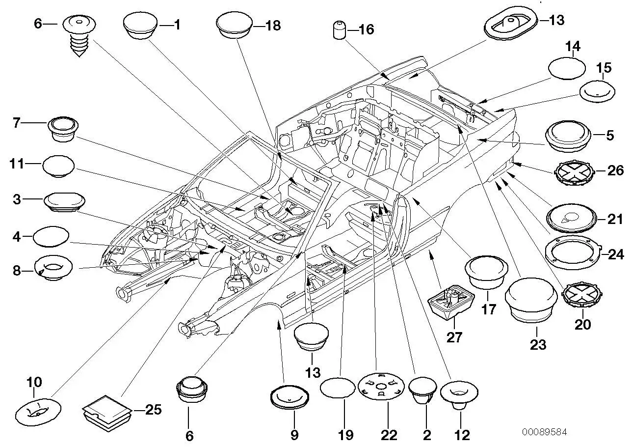 BMW Verschlussstopfen E36 E38 E39 E46 E52 E60 E61 E83 E89 E91 F01