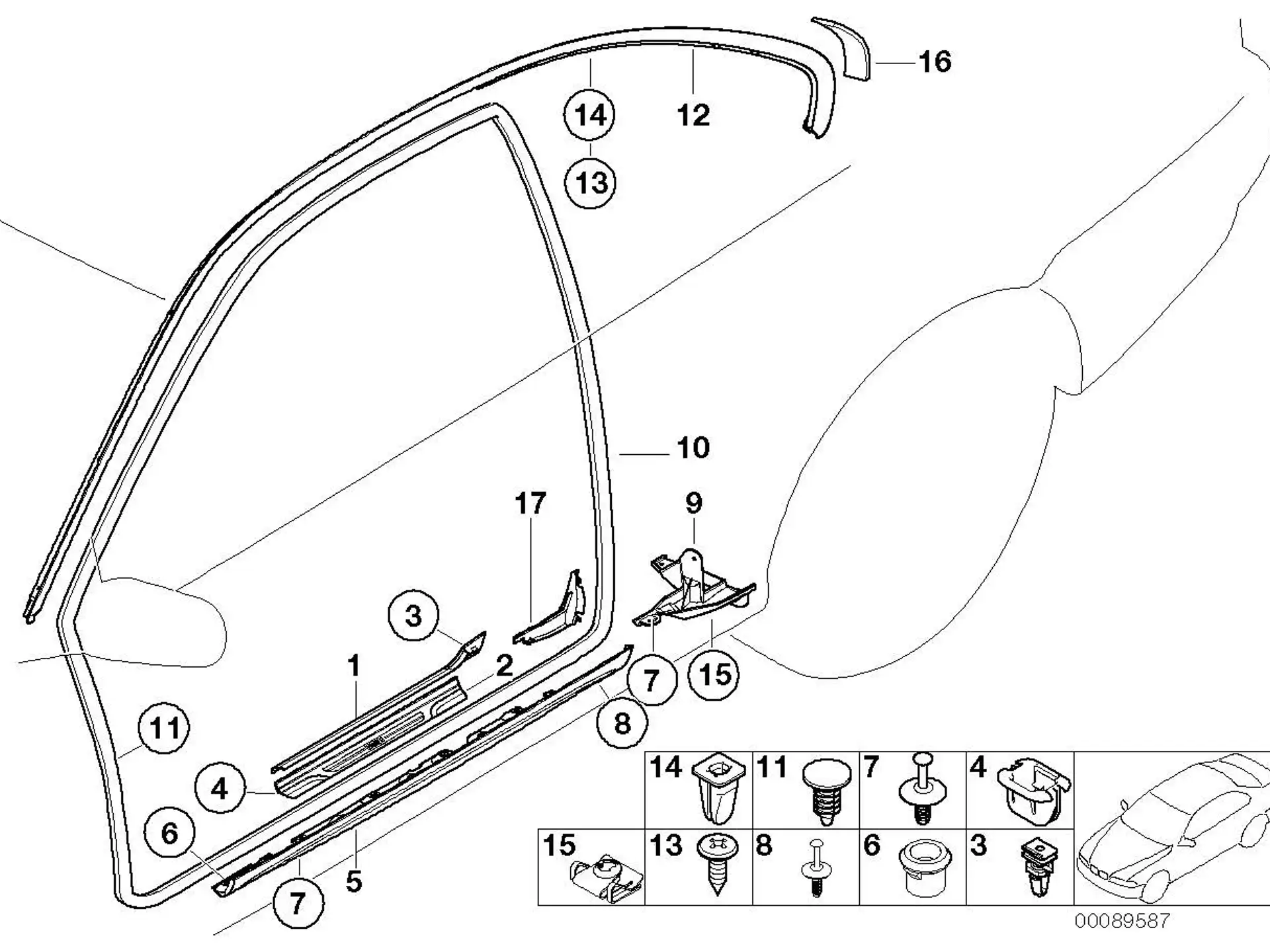 BMW Kantenschutz links E46 51717161687