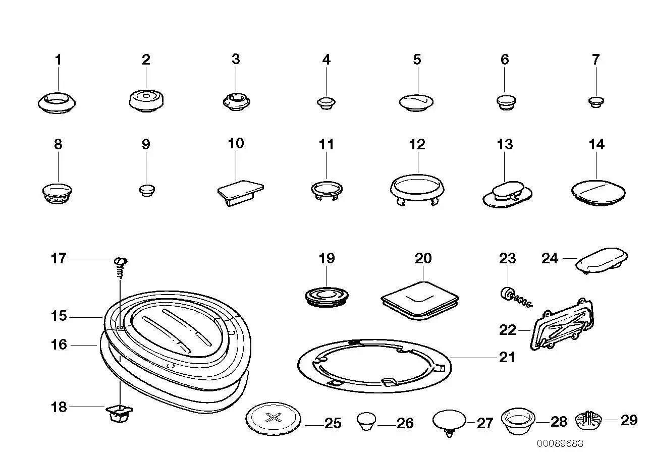 BMW Linsenblechschraube E12 E21 E23 E24 E28 E30 E32 E34 E36 07119