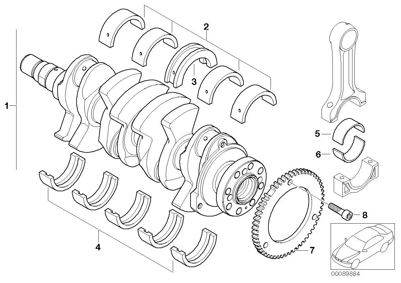 BMW Lagerschale R52 R53 11217829979