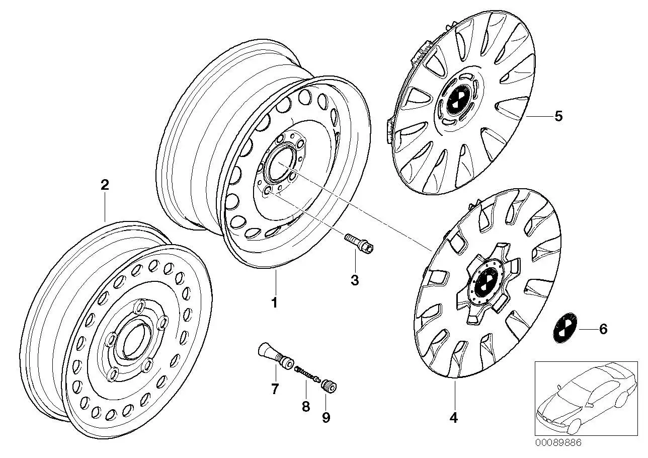 BMW Radvollblende E46 36136768642 - 3er E46