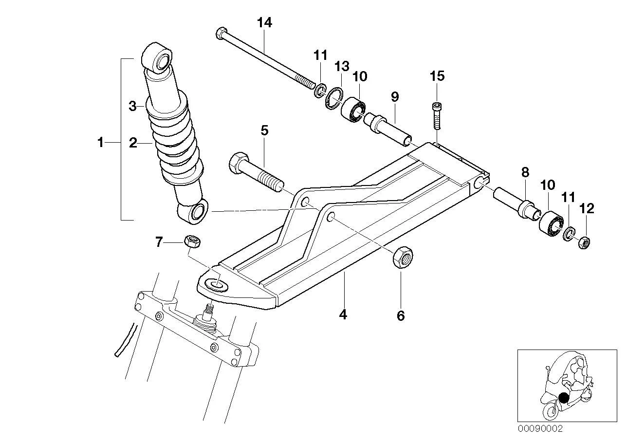 BMW Federbein vorn 31422335987
