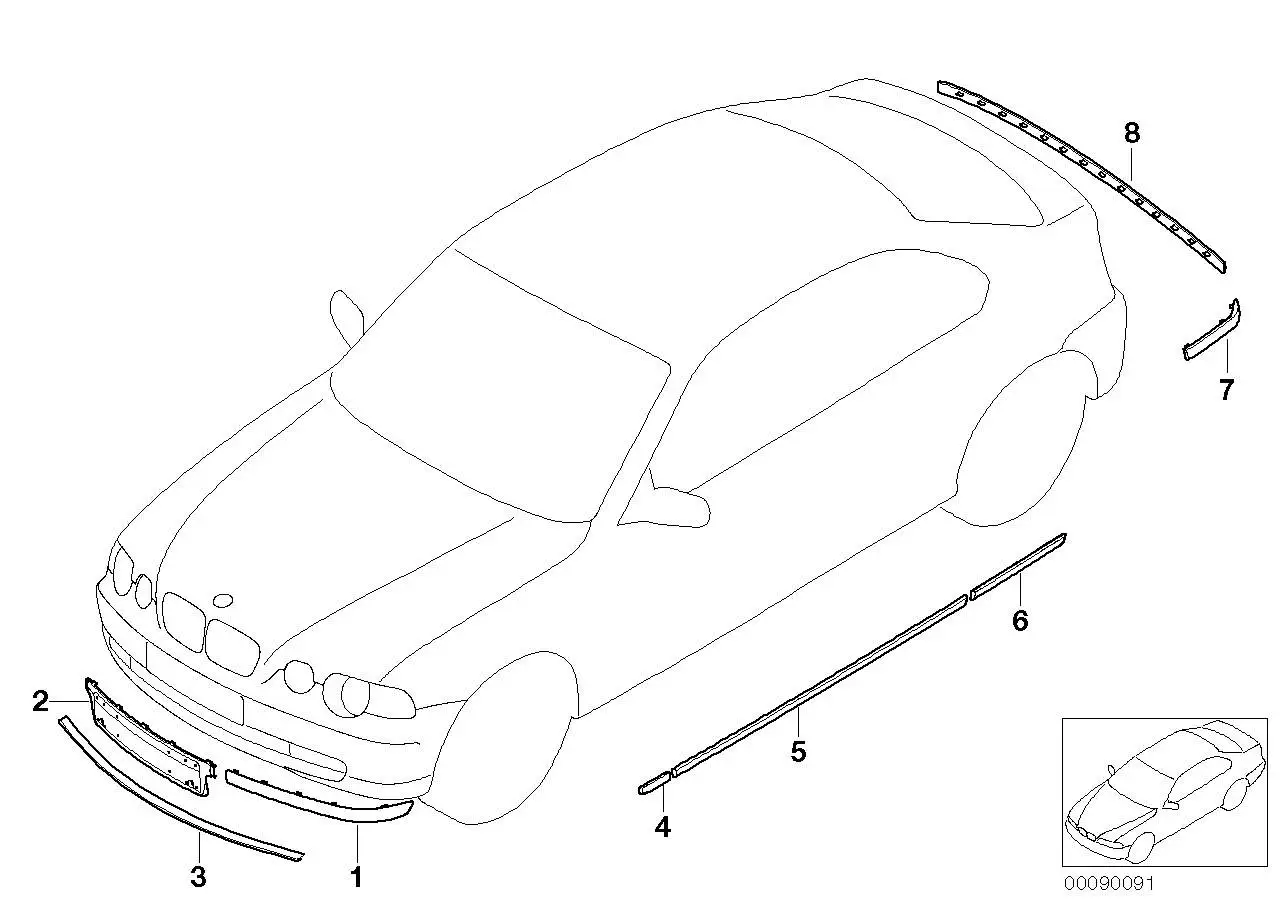 BMW Unterlage für Kennzeichen E46 51118252793 - 3er E46